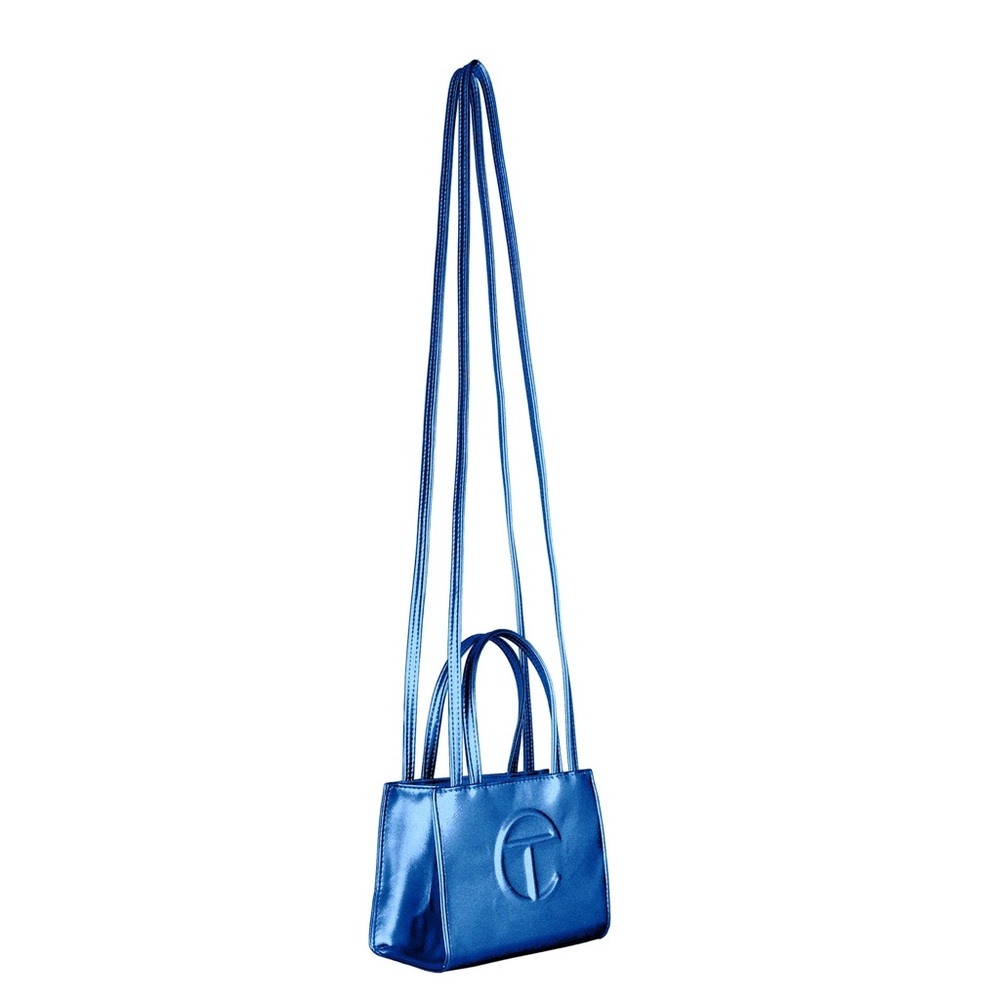 Small Metallic Cobalt Blue Telfar Bag